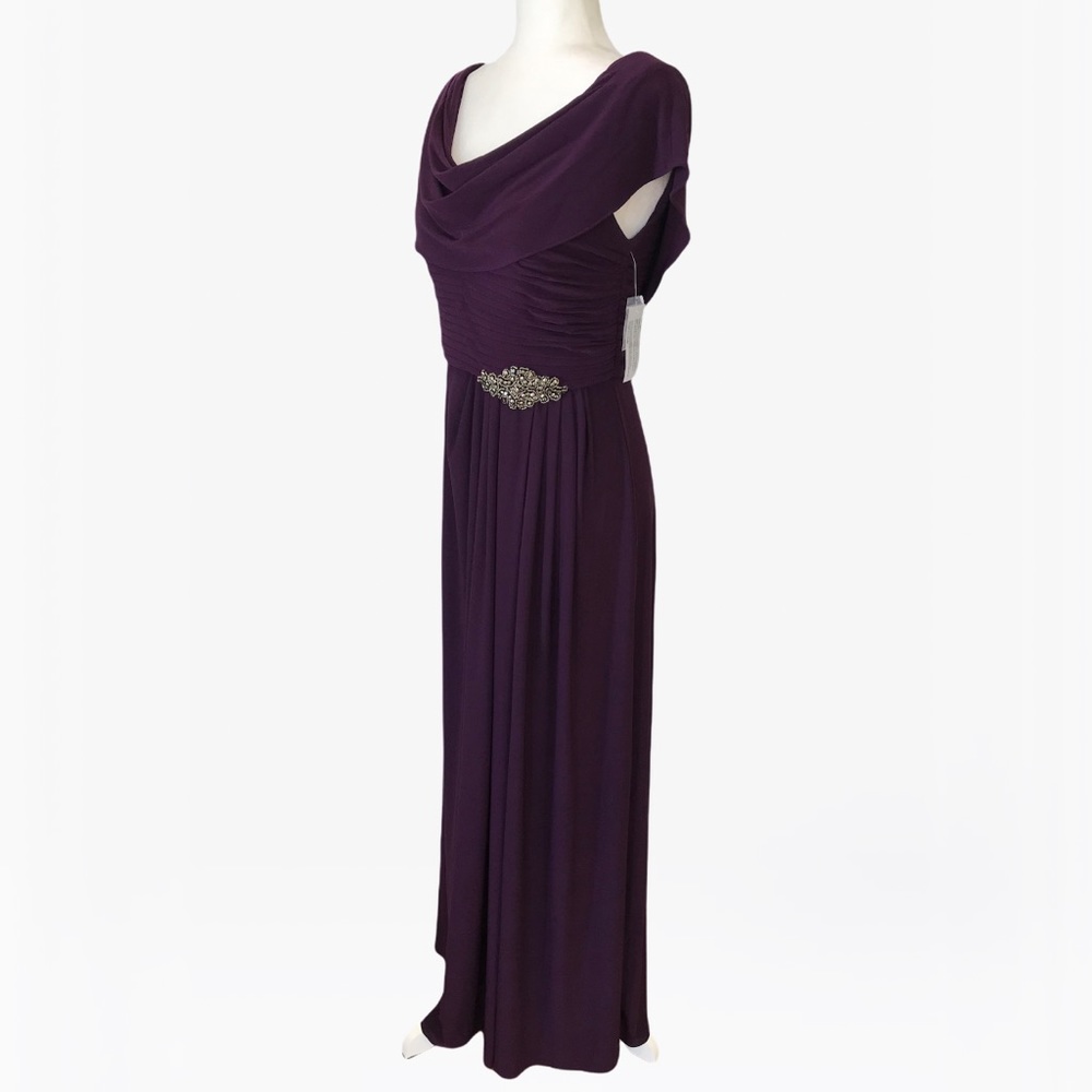 Alex Evenings Cowl-Neck A-Line Women’s Dress - 6/8 - Picture 10 of 17